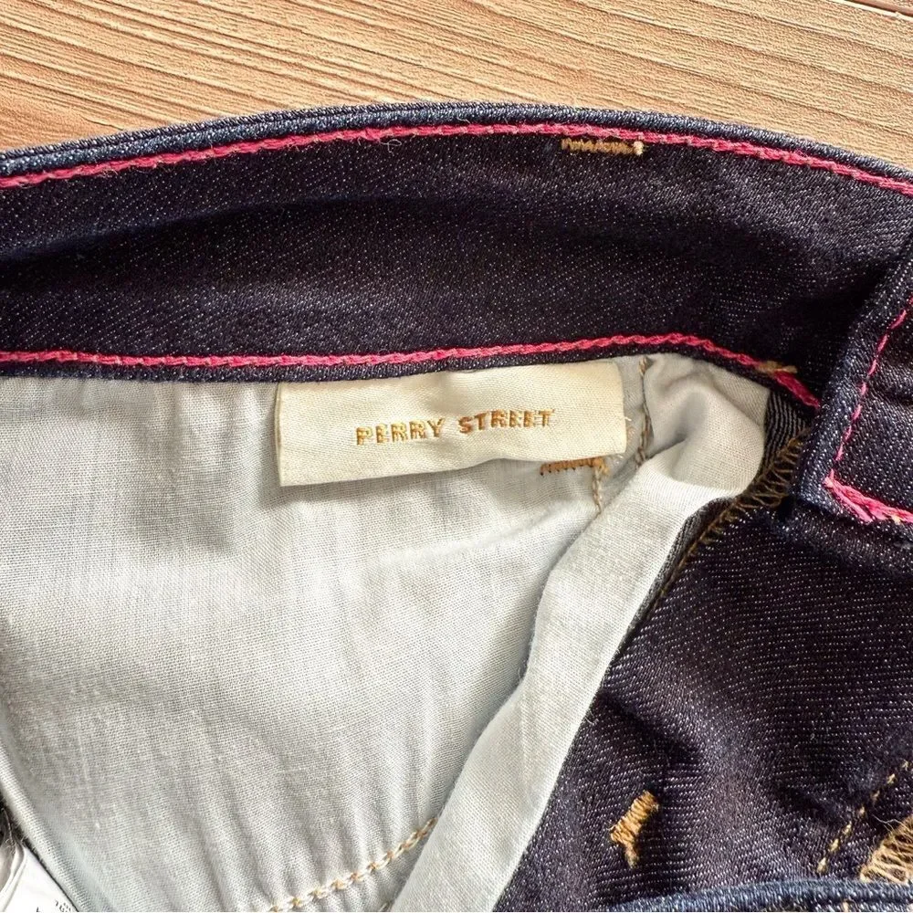 Kate Spade Dark Blue Play Hooky Skinny Jeans Size 24